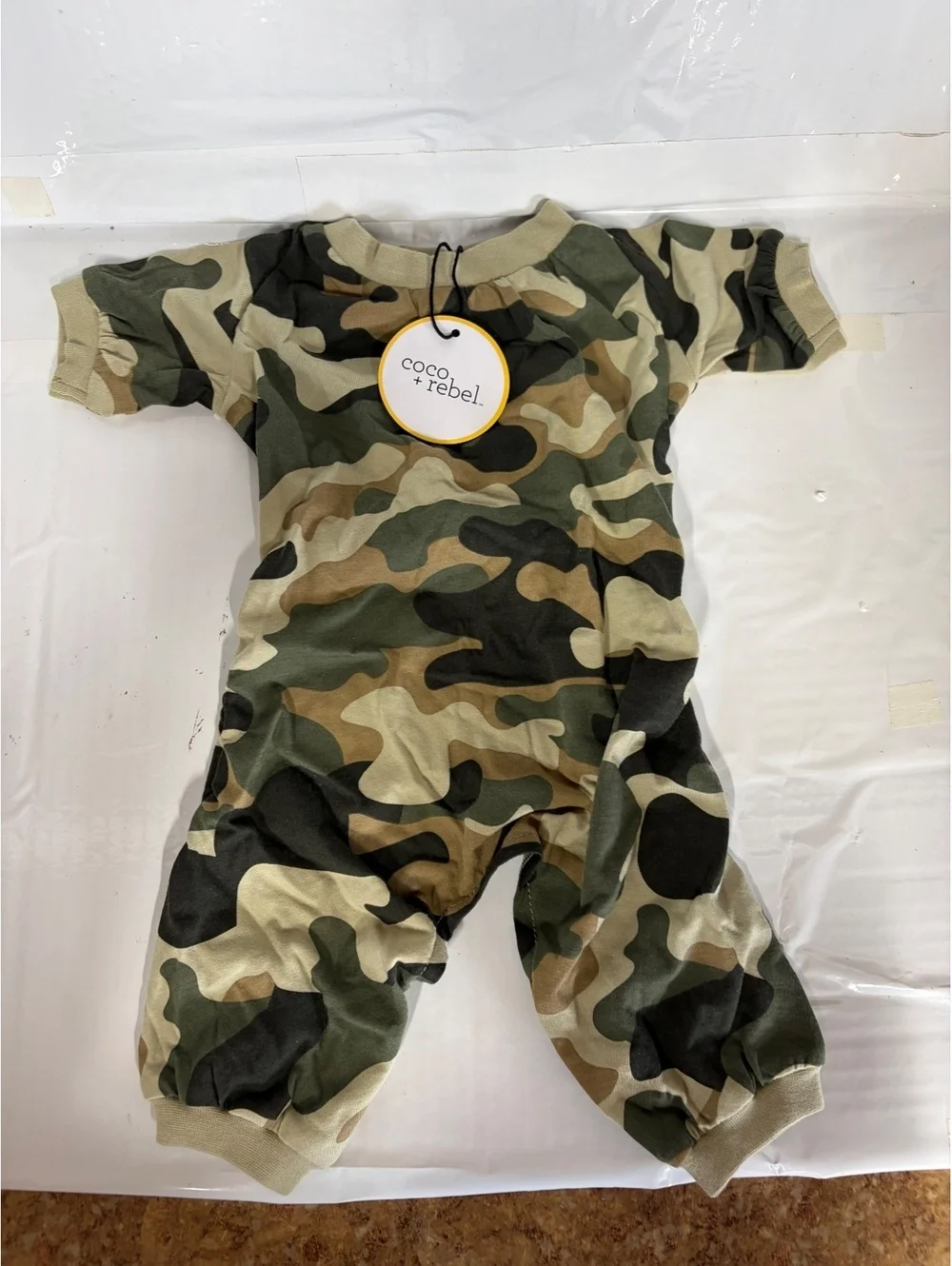 Camo Print Dog Romper by Coco + Rebel Size M
